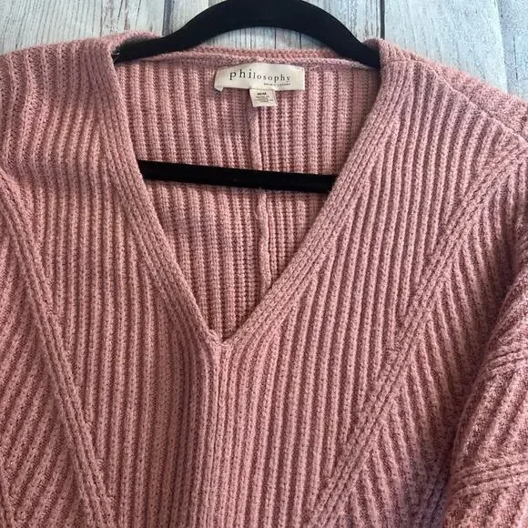 Size medium pink knit sweater by philosophy - Picture 5 of 6